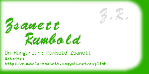 zsanett rumbold business card